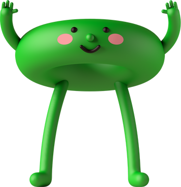 Happy Donut 3d Character Illustration